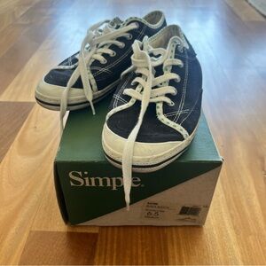 Simple Shoes black, green polka dots Satire women’s sneakers 6.5 medium in box